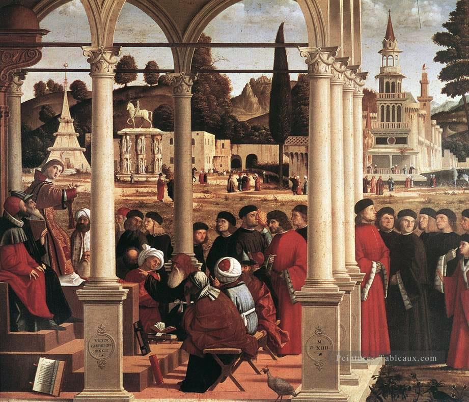 La discution de St Stephen Vittore Carpaccio Peintures à l'huile